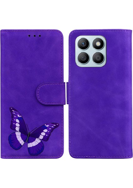 Onur X8B Renk Baskılı Cüzdan Flip Için Flip Case Folio Kapak Kelebek (Yurt Dışından)