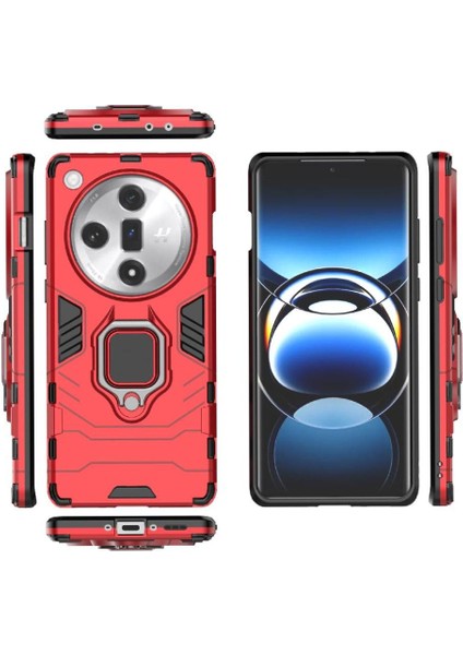 Oppo Bulmak X7 Askeri Sınıf Koruma Için Halka Araba Dağı Kickstand Durumda (Yurt Dışından)