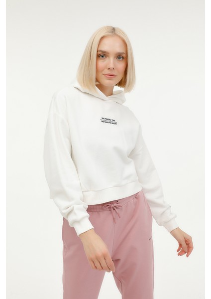 W-GF200 Eva Hoodıe 2pr Ekru Kadın Sweatshirt