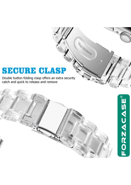 22 mm Universal Akıllı Saatler ile Uyumlu Transparan Şeffaf Baklalı Kordon Kayış - FC763 indirimleri