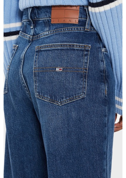 Pamuklu Mom Fit Yüksek Bel Jeans Bayan Kot Pantolon DW0DW19244 1bk fırsatları