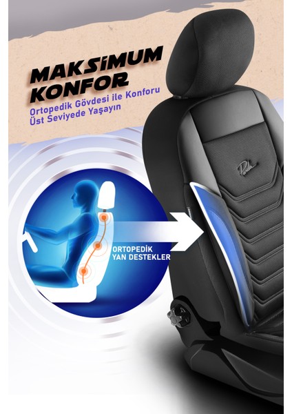 Panda Peru Serisi Pike Kumaş Ön Iki Oto Koltuk Kılıfı fiyatları