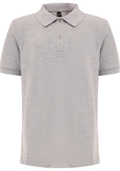 Ku Basıc 11KDS03 4pr Grı Melanj Unisex Çocuk Kısa Kol T-Shirt