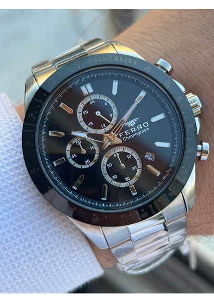 Çelik Kordon Iç Fonksiyonları Aktif Chronograph 30 mt Su Geçirmez Erkek Kol Saati EFM.31455.J2 fırsatları