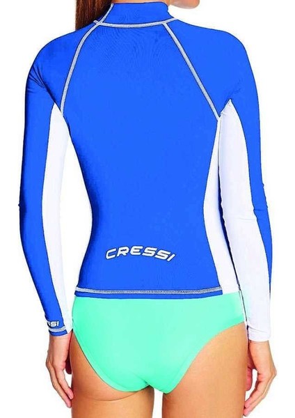 Lady Uzun Kollu Mavi-Beyaz Rash Guard Xsmall modelleri