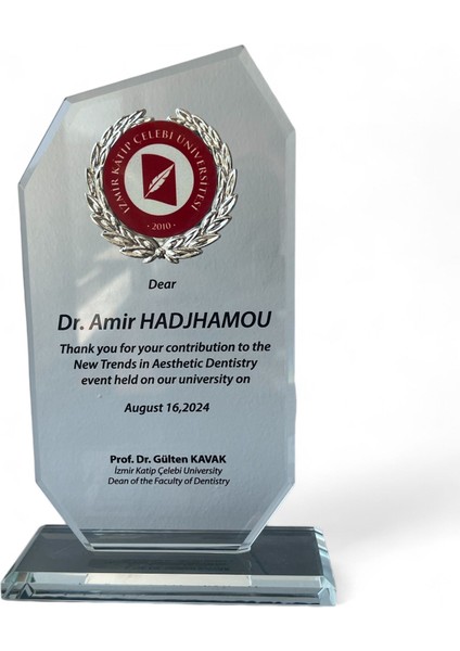 Kristal Cam Plaket (Fasetli)