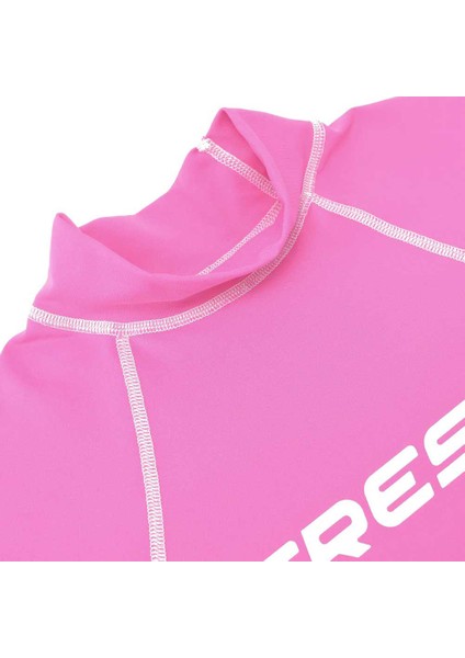 Lady Kısa Kollu Pembe Yetişkin Rash Guard Large