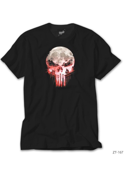 Punisher Moon Siyah Tişört