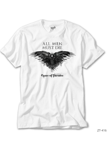 Game Of All Men Must Die Beyaz Tişört
