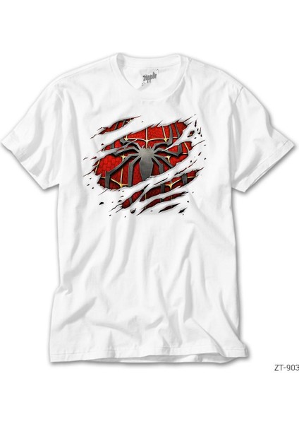 Spiderman 3D Body Beyaz Tişört