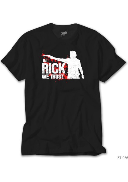 The Walking Dead Rick Trust Siyah Tişört