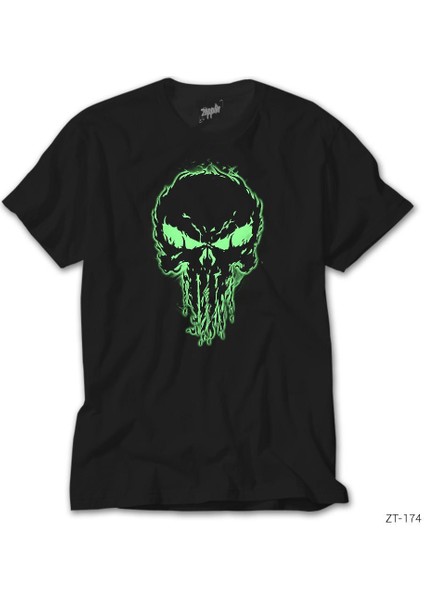 Punisher Green Siyah Tişört