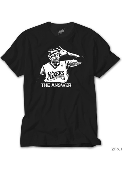 Allen Iverson The Answer Siyah Tişört