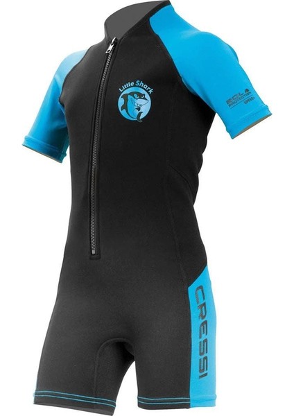 Little Shark Junior 2 mm Çocuk Shorty Dalış Elbisesi Mavi 11/12 Yaş
