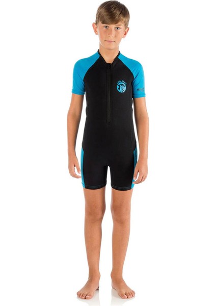 Little Shark Junior 2 mm Çocuk Shorty Dalış Elbisesi Mavi 11/12 Yaş