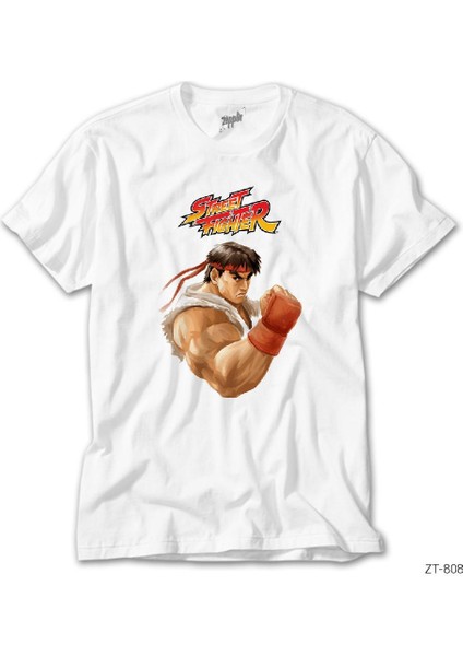 Street Fighter Ryu Beyaz Tişört