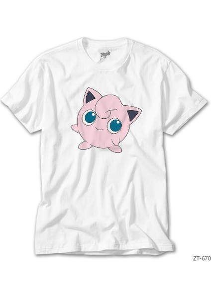 Pokemon Jigglypuff Beyaz Tişört
