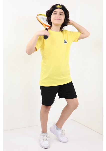 Erkek Çocuk Baskılı Üçlü Şortlu Takım modelleri