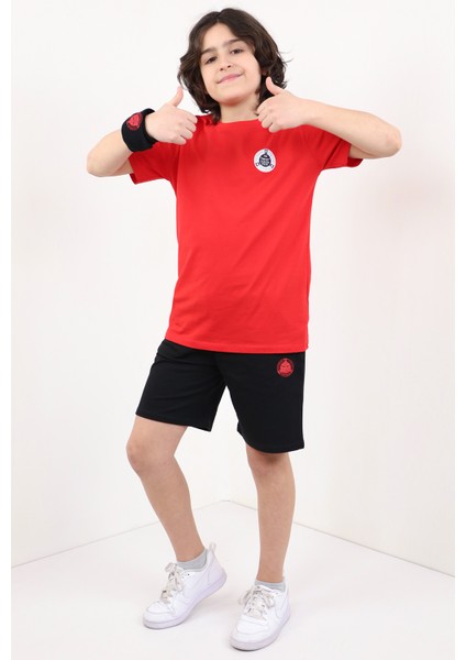 Erkek Çocuk Baskılı Üçlü Şortlu Takım indirimleri