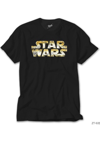 Star Wars Logo Detrited Siyah Tişört