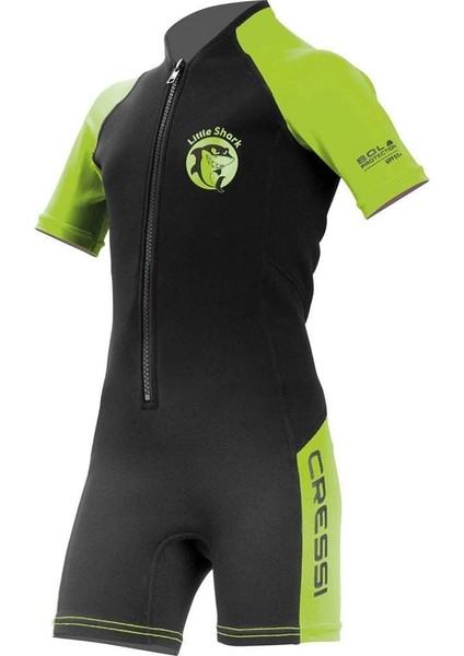 Little Shark Junior 2 mm Çocuk Shorty Dalış Elbisesi Yeşil 11/12 Yaş