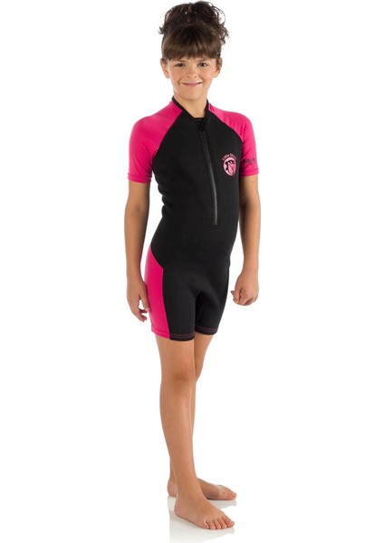 Little Shark Junior 2 mm Çocuk Shorty Dalış Elbisesi Pembe 13/14 Yaş