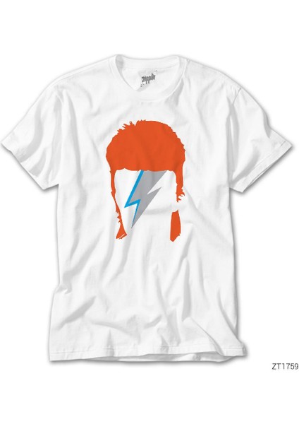 David Bowie Tribute Beyaz Tişört