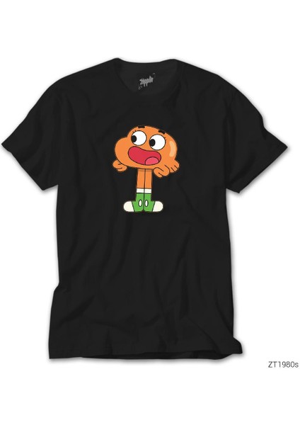 Gumball Darwin Siyah Tişört