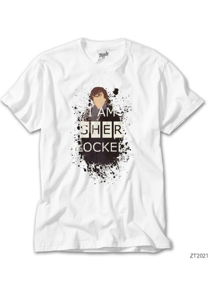 Sherlock Holmes Sher Locked Beyaz Tişört