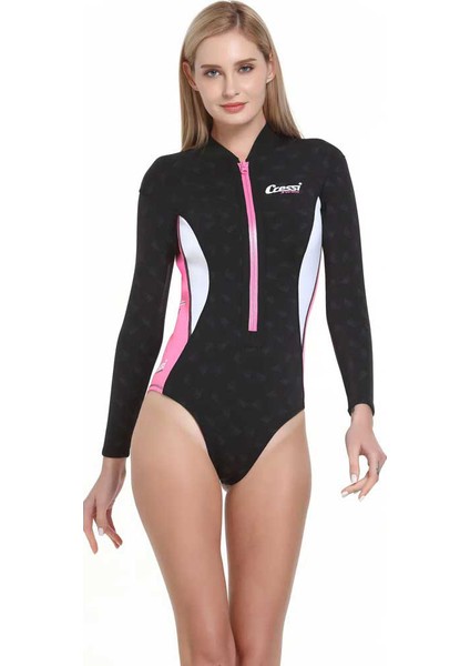 Termico Lady 2 mm Pembe-Beyaz Shorty Uzun Kol Yüzücü Elbisesi Large modelleri