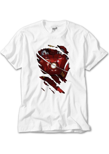 Iron Man Body Beyaz Tişört