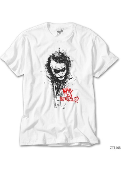 Jokr Why So Serious Draw Beyaz Tişört