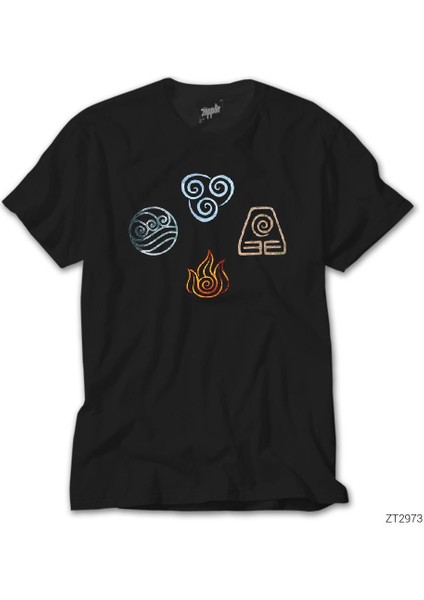 Avatar The Last Air Elements Siyah Tişört