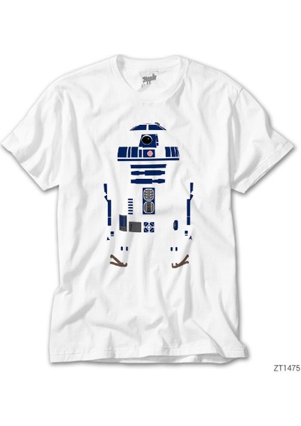 Star Wars R2D2 Siluet Beyaz Tişört