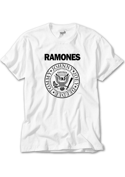Ramones Look Out Below Beyaz Tişört