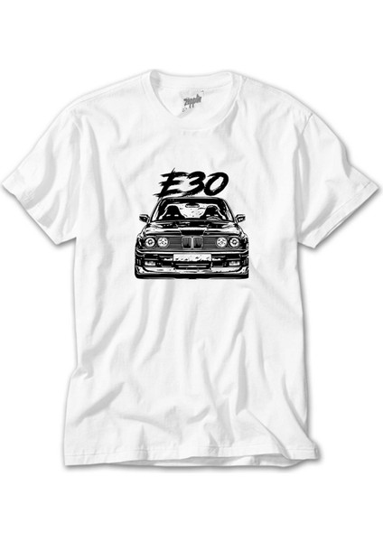 Bmw E30 Sketch Beyaz Tişört