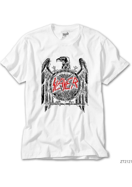 Slayer Eagle Split Beyaz Tişört