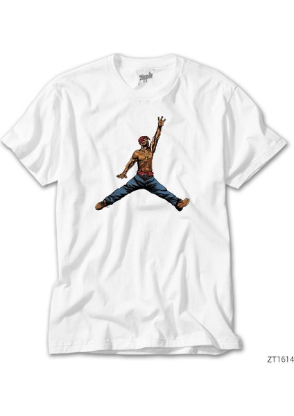 Tupac Jordn Beyaz Tişört