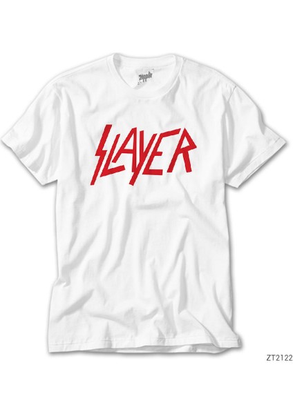 Slayer Flat Logo Beyaz Tişört