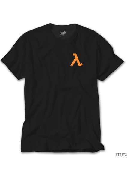 Half Life Logo Pocket Kopya Siyah Tişört