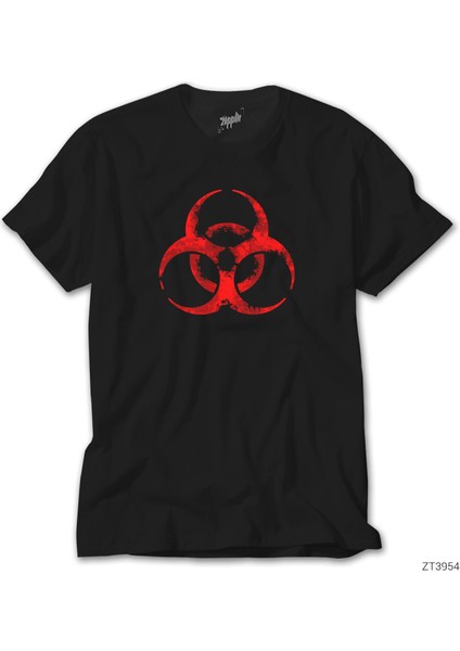 Biohazard Symbol Siyah Tişört
