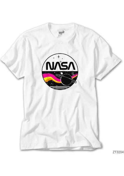Nasa Retro Beyaz Tişört