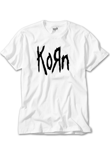 Korn Logo 2 Beyaz Tişört