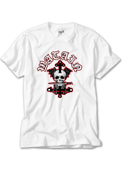 Watain Merch Deaths Head Beyaz Tişört