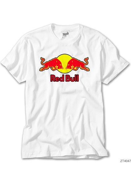 Redbull Logo Beyaz Tişört