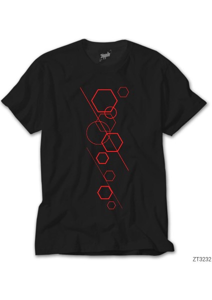 Modern Shapes Siyah Tişört