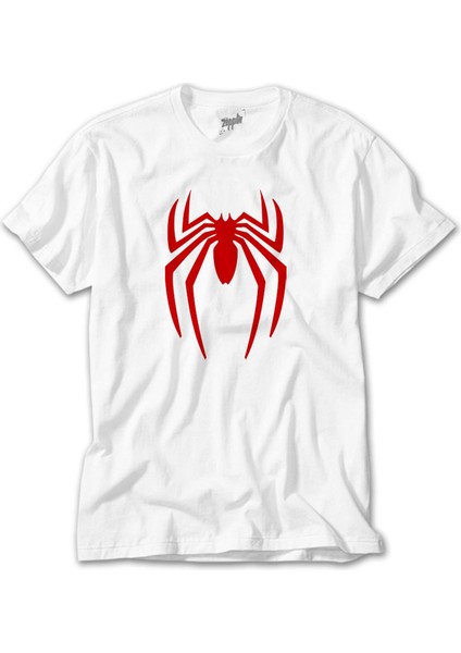 Spiderman Logo Beyaz Tişört
