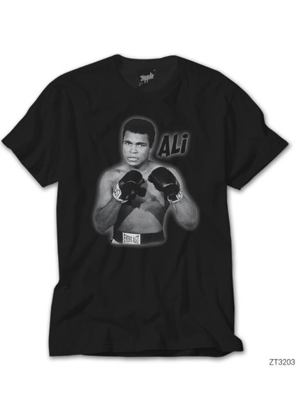 Muhammed Ali Poster Siyah Tişört