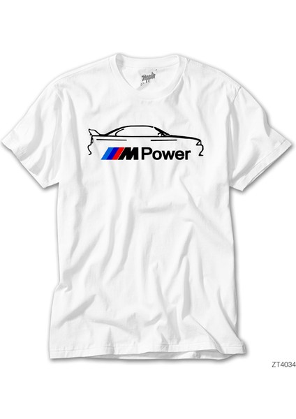 Bmw M Power Lite Beyaz Tişört
