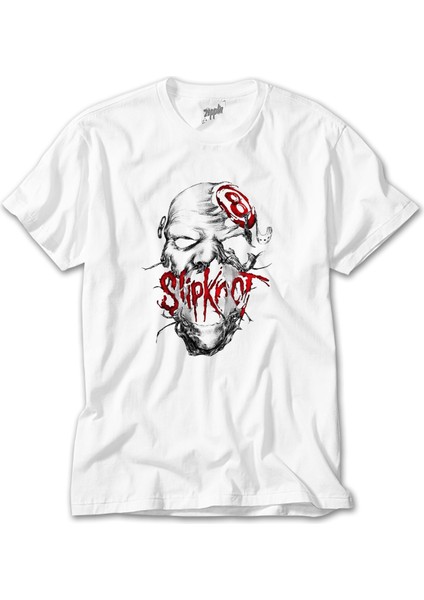 Slipknot Eight Head Beyaz Tişört